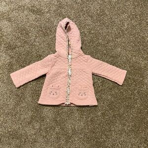 Pink Quilted Cat Zip-up